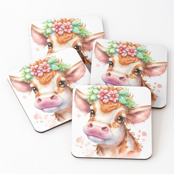 Item preview, Adorable Cow in the Flower Field designed and sold by Fhfarms.