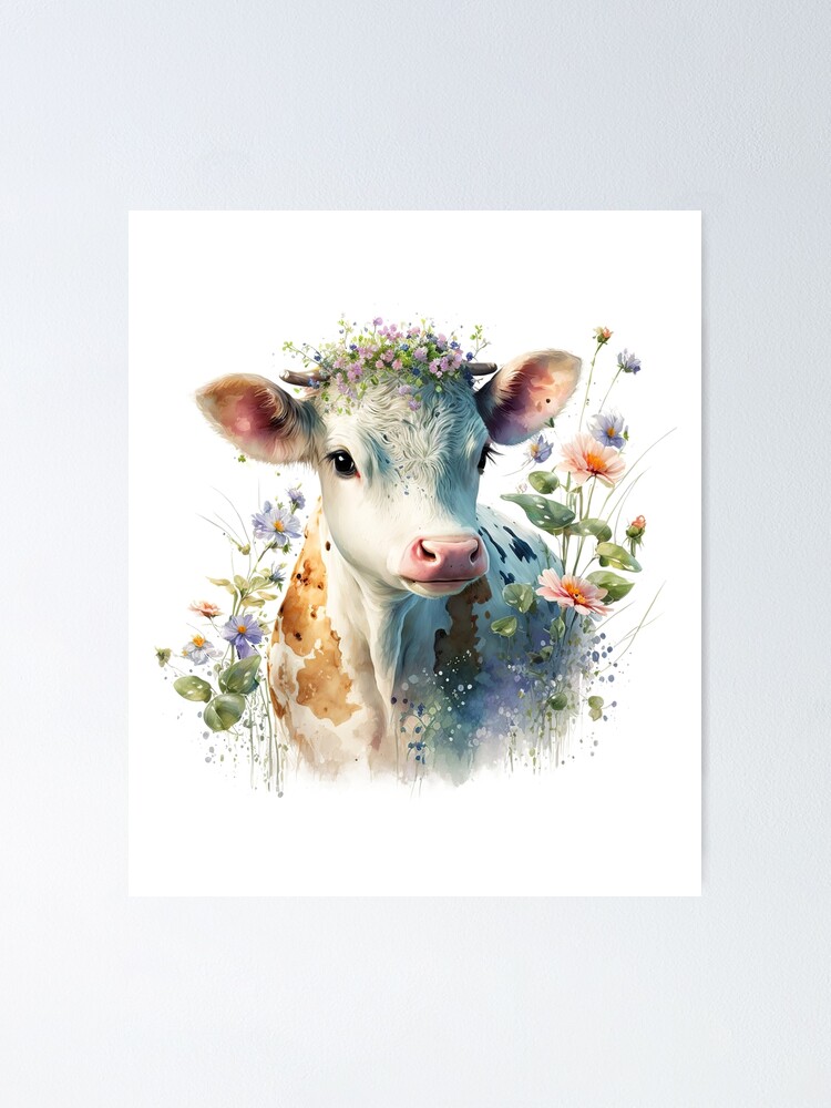 Jersey Calf Watercolor - Baby Cow