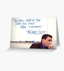 michael scott wayne gretzky screencap Greeting Card