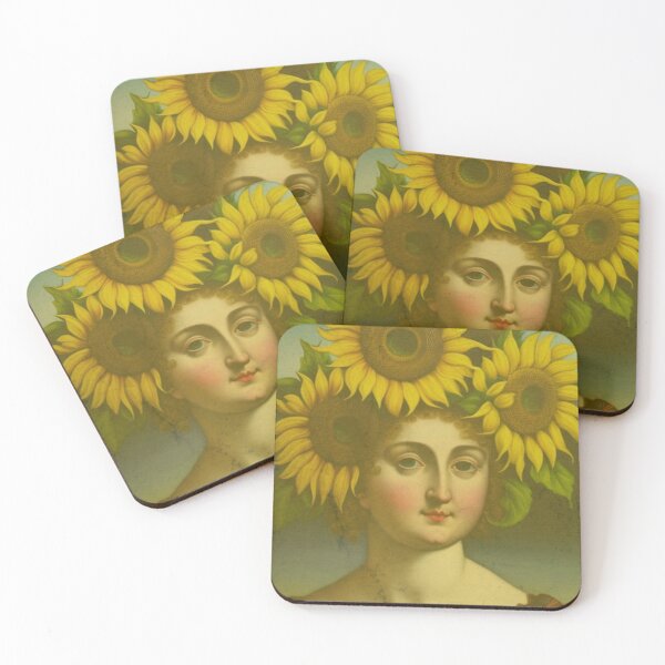 Item preview, Sunflower person, yellow sunflower gift ideas in a Renaissance art aesthetic  designed and sold by Flowerartlovers.