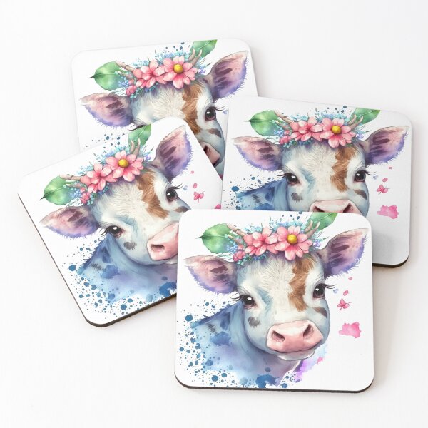 Item preview, Colorful Cow in the Flower Field designed and sold by Fhfarms.