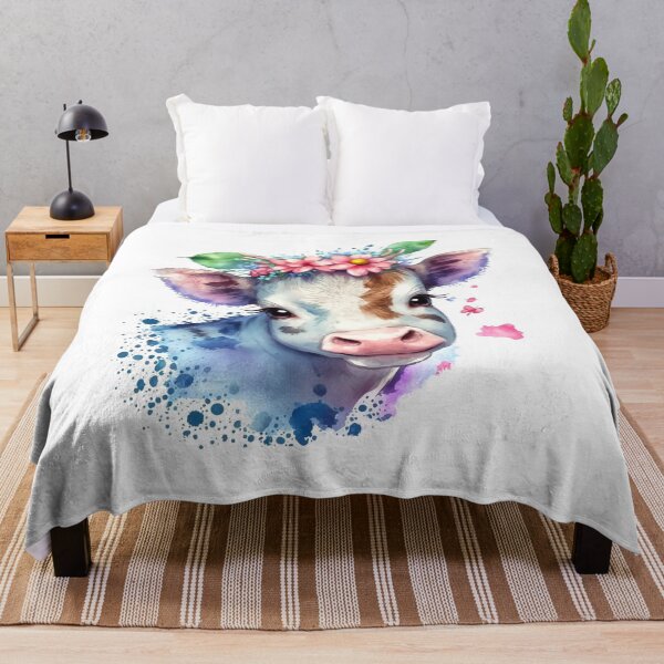 Item preview, Colorful Cow in the Flower Field designed and sold by Fhfarms.