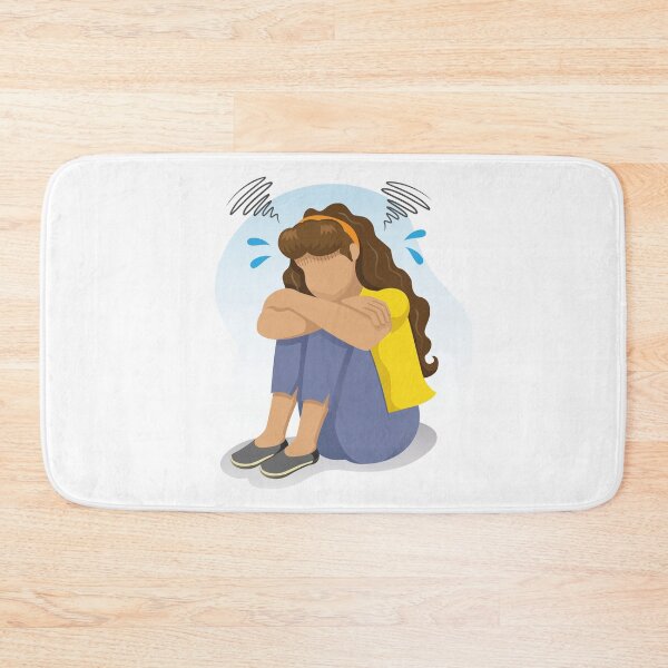Item preview, illustration woman with sad with symptoms of depression. Ideal for educational and informational materials designed and sold by LucianoCosmo.