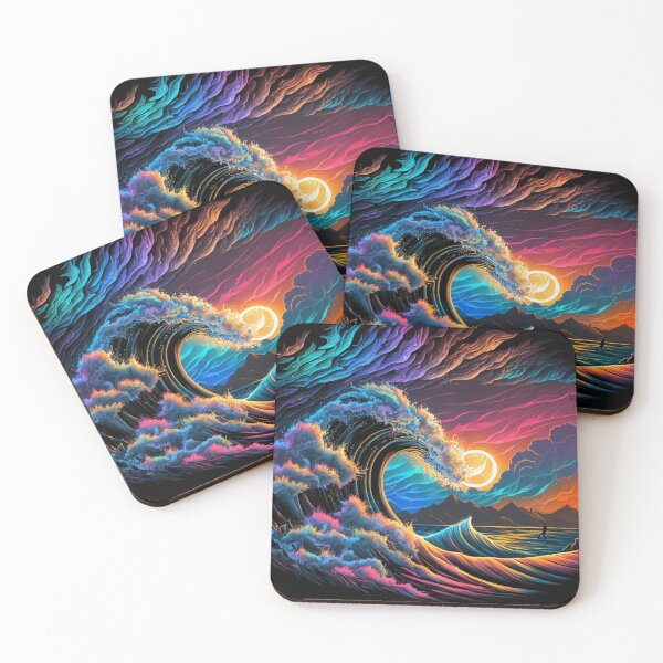 Item preview, Crashing Waves with neon colors designed and sold by FRG-Designs.