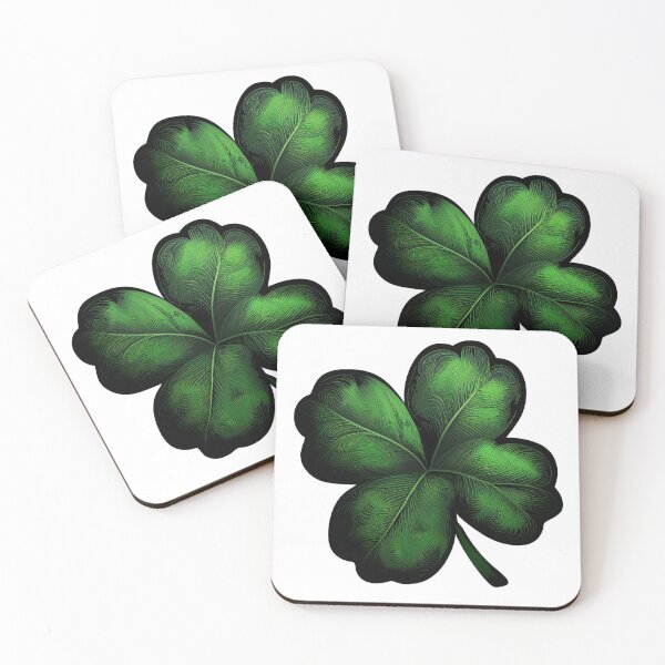 Shamrock Square Coasters Set of 4