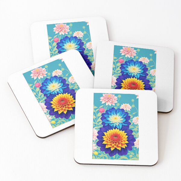 Item preview, Dahlia flower artwork designed and sold by GroovyDino.