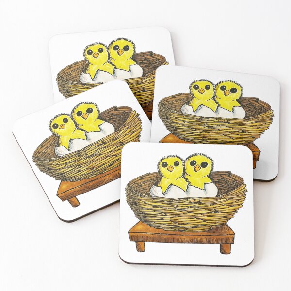 Item preview, Twin Chickens Hatching (Color) designed and sold by Marian Hayes.