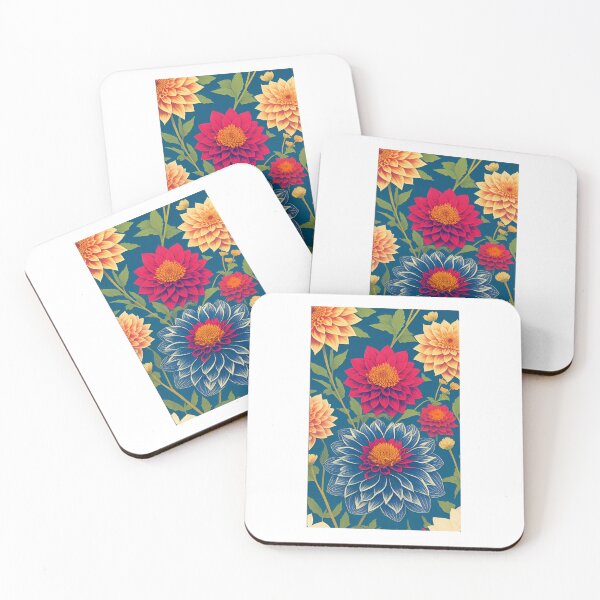 Item preview, Dahlia flower artwork designed and sold by GroovyDino.