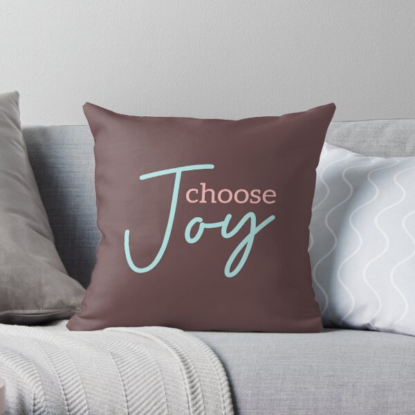 Choose Joy Pastel Throw Pillow