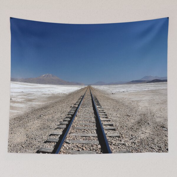 Item preview, Rails in the White Desert: A Surreal View of the Salar de Uyuni designed and sold by franck380.