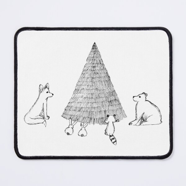 Item preview, Fuzzy Creatures Around the Pine Tree designed and sold by Marian Hayes.