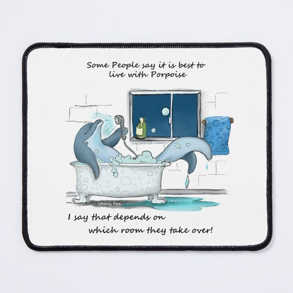Item preview,  Living with Porpoise  designed and sold by Whimsy Pose Illustrations.