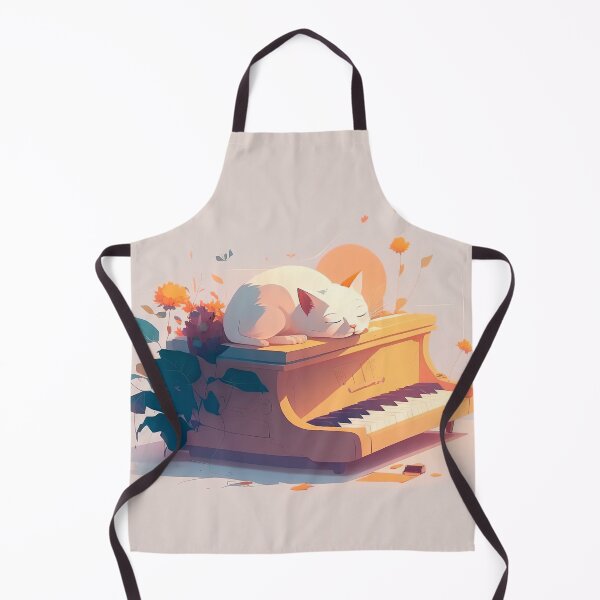 Item preview, Cat on piano - anime style designed and sold by FelpoStore.