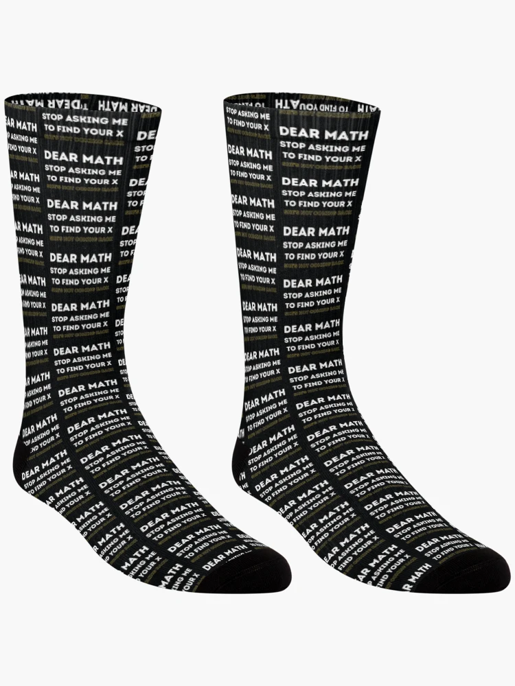 Thumbnail 3 of 5, Socks, Dear Math - Funny Math Joke designed and sold by MathVerge.