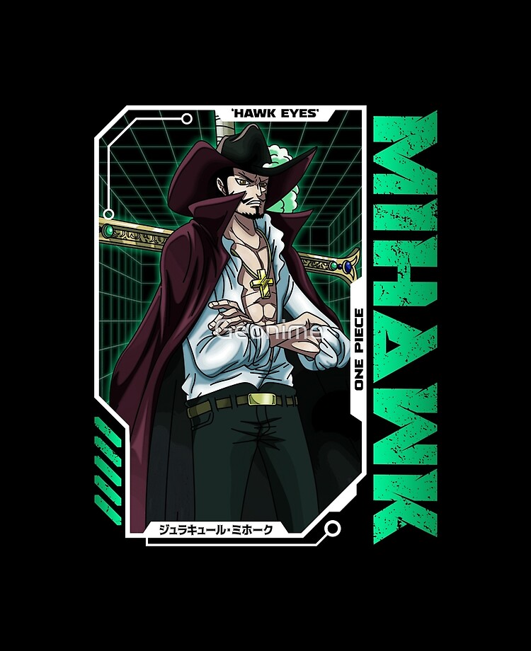 Dracule Mihawk - One Piece v.3 color version iPad Case & Skin for