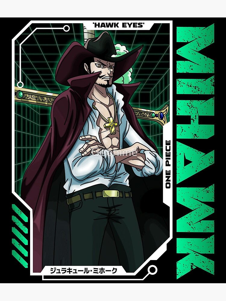 Dracule Mihawk - One Piece v.3 white version Art Print for Sale