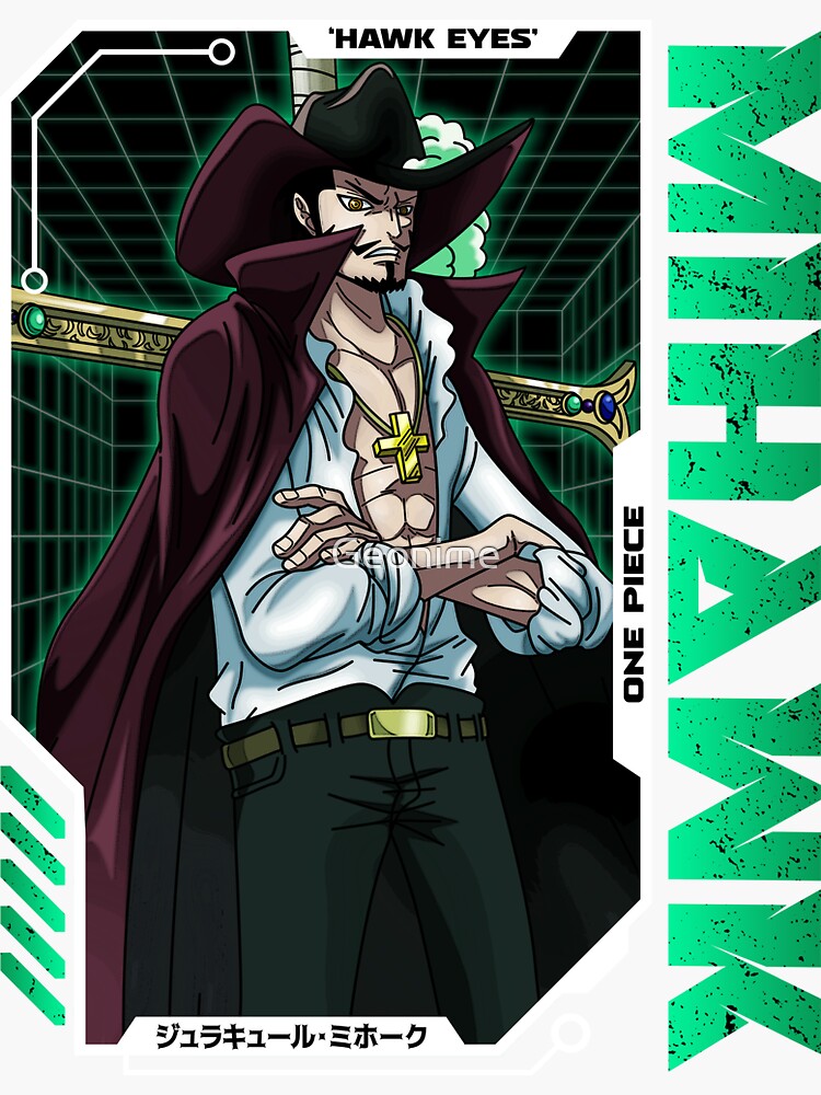 Dracule Mihawk - One Piece v.3 white version Art Print for Sale