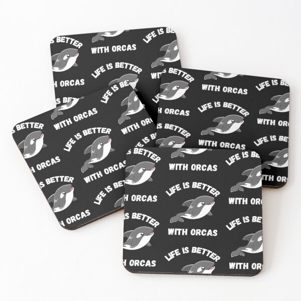Item preview, Life is Better with Orcas, Killer Whales, Sea, Orca, Whale, Beach,  Ocean, Blue Ocean,  Orca Love, Orca Lover, Orcas, Killer Whale, I Love Orcas, I Love Killer Whales, Fish designed and sold by CreativeBuys.