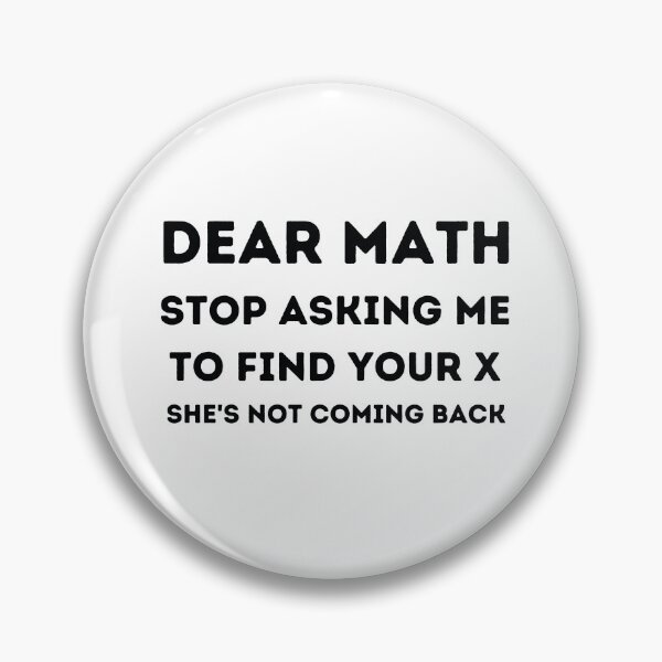 Item preview, Dear Math - Funny Math Joke designed and sold by MathVerge.