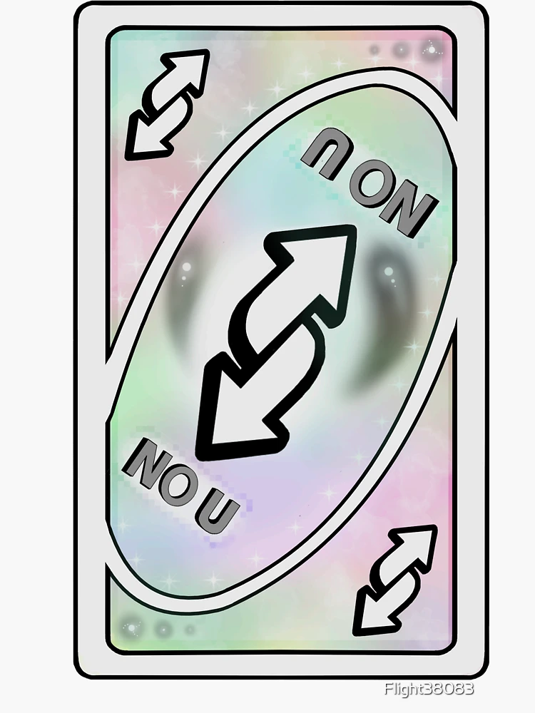 No U Meme Reverse Card Cross  Sticker for Sale by Altohombre