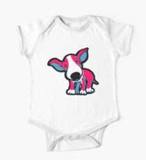 EBT Puppy Pink , White and Teal One Piece - Short Sleeve
