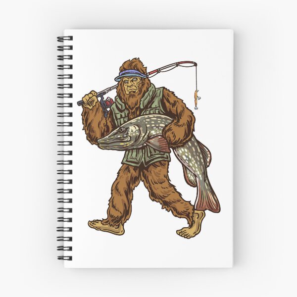 Item preview, Pike Fishing Bigfoot Hunter Fisherman Gift designed and sold by Jon S.