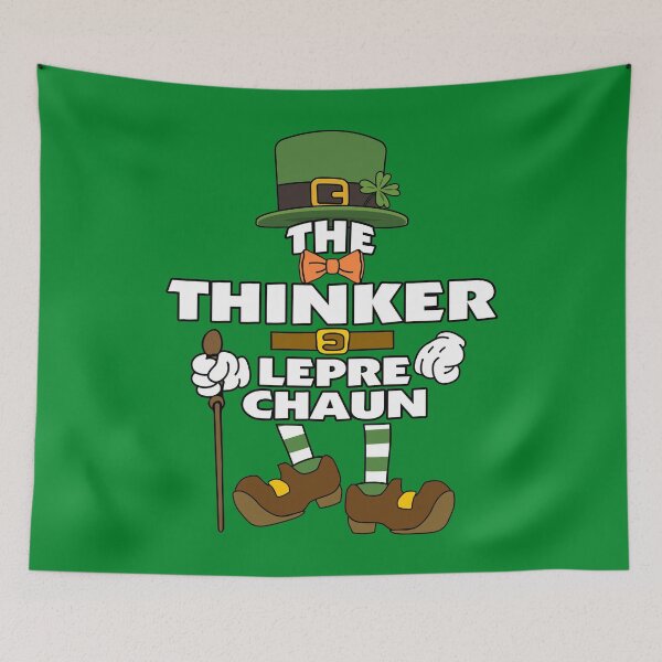 Artikelvorschau, The Thinker Leprechaun St Patrick's Day Celebration Matching Outfits Group Attire entworfen und verkauft von onicon.