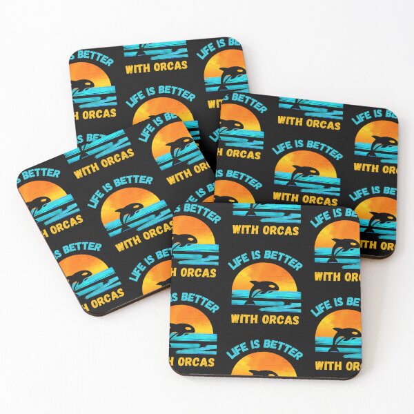Artikelvorschau, Das Leben ist besser mit Orcas, Killerwalen, Meer, Orca, Wal, Strand, Ozean, Blauer Ozean, Orca-Liebe, Orca-Liebhaber, Orcas, Killerwal, Ich liebe Orcas, Ich liebe Killerwale, Fisch, Sunset Orca entworfen und verkauft von CreativeBuys.