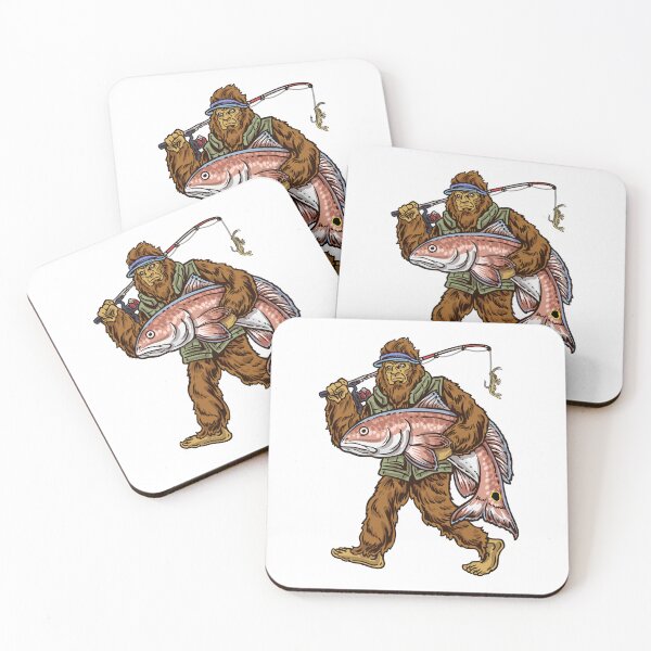 Item preview, Redfish Fishing Bigfoot Hunter Fisherman Gift designed and sold by Jon S.
