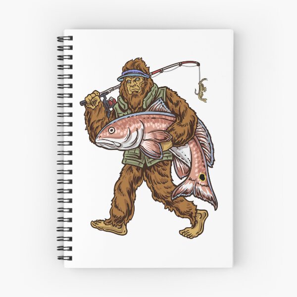 Item preview, Redfish Fishing Bigfoot Hunter Fisherman Gift designed and sold by Jon S.