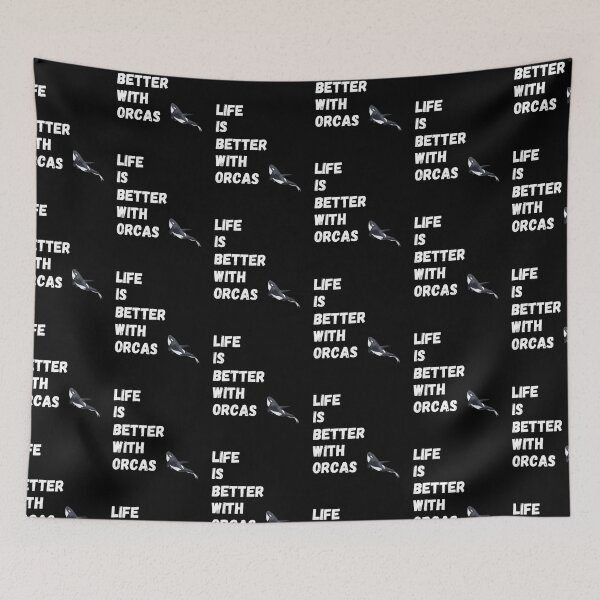 Artikelvorschau, Das Leben ist besser mit Orcas, Killerwalen, Meer, Orca, Wal, Strand, Ozean, Blauer Ozean, Orca-Liebe, Orca-Liebhaber, Orcas, Killerwal, Ich liebe Orcas, Ich liebe Killerwale, Fisch entworfen und verkauft von CreativeBuys.