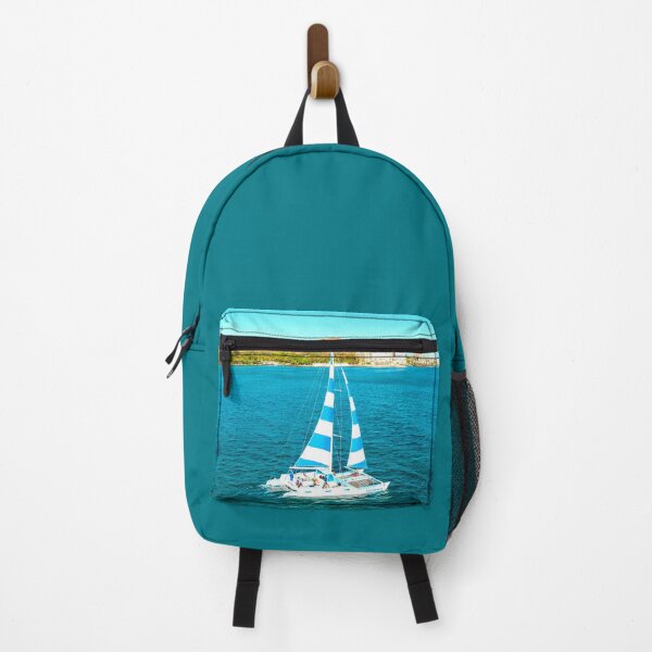 Item preview, MARITIME #36 - Catamaran Sailboat on Aquamarine Waters designed and sold by DEL-Productions.