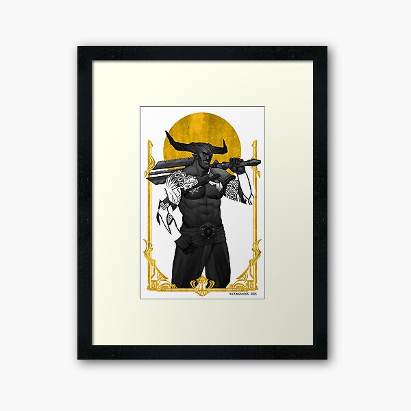 Horns Up Framed Art Print