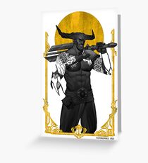 Horns Up Greeting Card