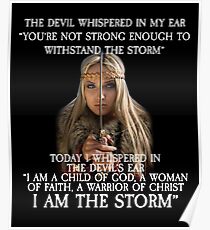 The Devil Whispered in My Ear Bible Verse Poster