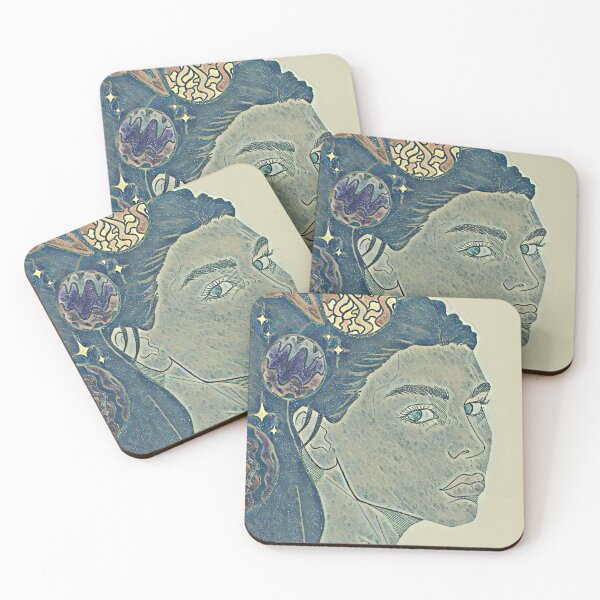 Item preview, Sacred Starry Universe In Her Cosmic Head |Wavey Blue| DEMONSIZED designed and sold by Demonsized.