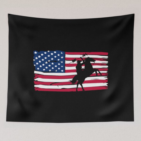Artikelvorschau, Beunruhigtes Pferd der amerikanischen Flagge entworfen und verkauft von BucaBosiwa.
