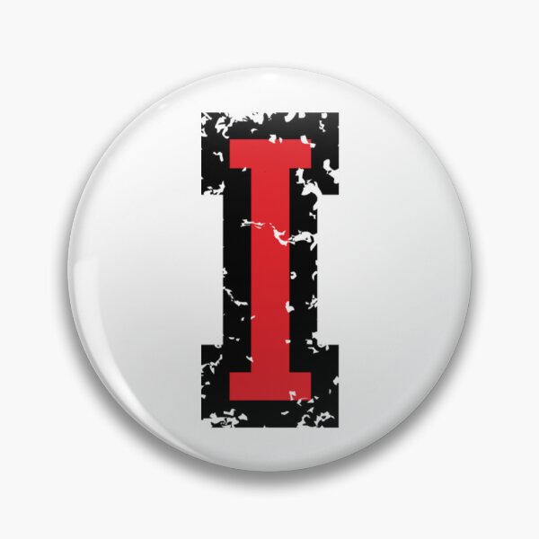 Item preview, Letter I two-color (Distressed BlackRed) designed and sold by BucaBosiwa.