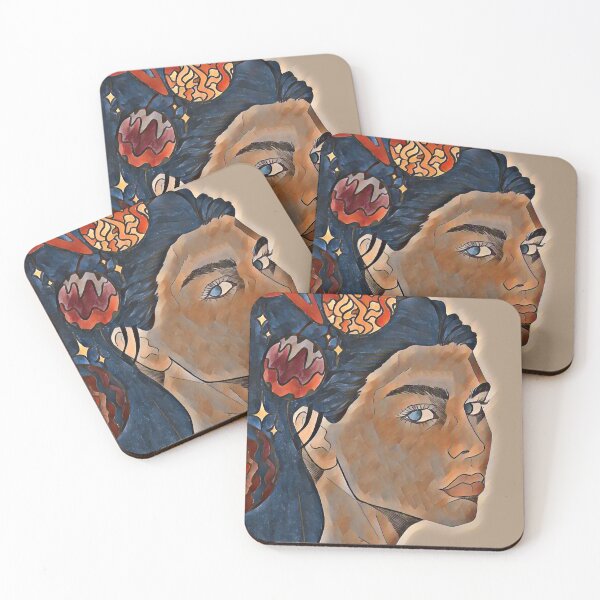Item preview, Sacred Starry Universe In Her Cosmic Head |Brownish| DEMONSIZED designed and sold by Demonsized.