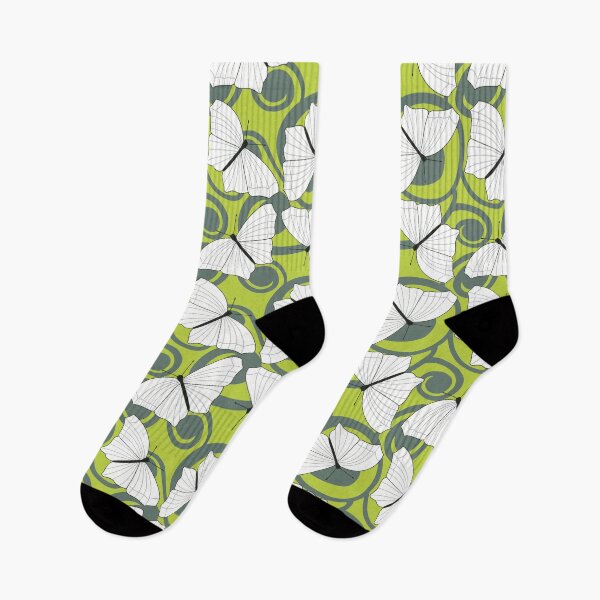 Item preview, Pretty Whimsical Green Butterfly Pattern designed and sold by MoePark.