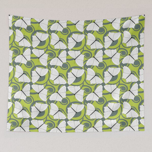 Item preview, Pretty Whimsical Green Butterfly Pattern designed and sold by MoePark.