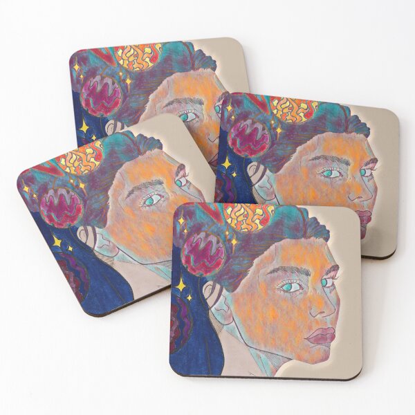 Item preview, Sacred Starry Universe In Her Cosmic Head |Orange| DEMONSIZED designed and sold by Demonsized.
