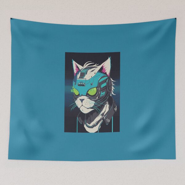 Item preview, Cyberpunk cat - Street Bandit | "Cybercat Chronicles" collection designed and sold by RESToRAPTOR.