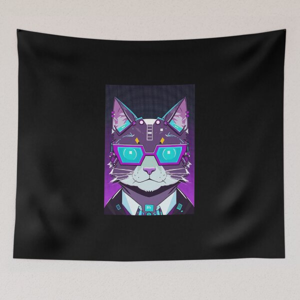 Item preview, Cyberpunk cat - Corporate | "Cybercat Chronicles" collection designed and sold by RESToRAPTOR.