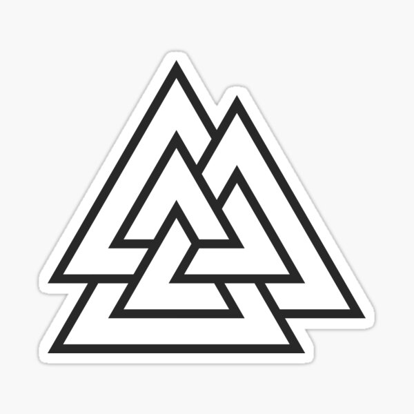 Vista previa del artículo con la obra «Valknut en negro», diseñado y vendido por elfina.