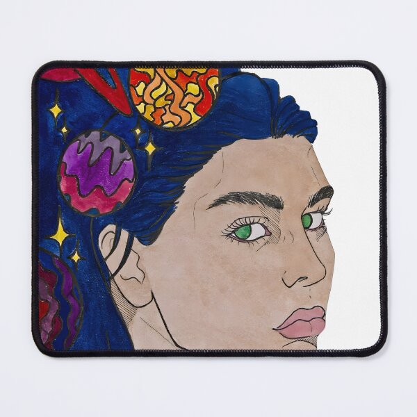 Item preview, Sacred Starry Universe In Her Cosmic Head |Original| DEMONSIZED designed and sold by Demonsized.