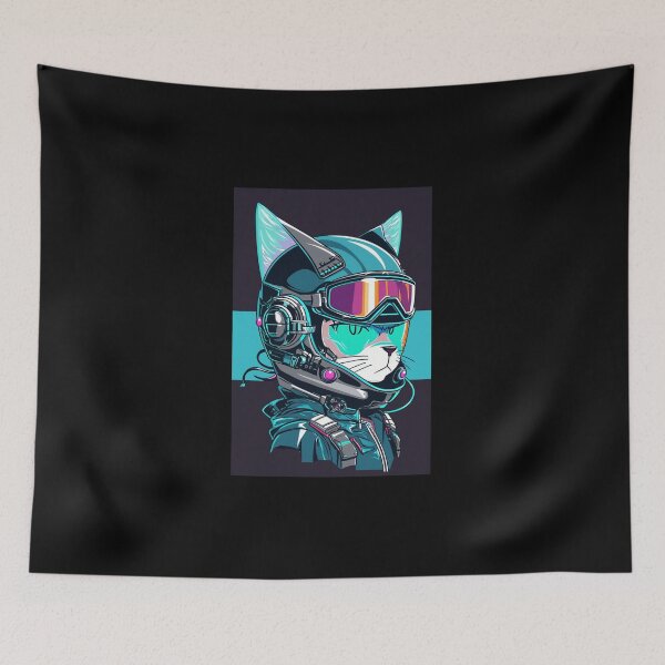 Item preview, Cyberpunk cat - Pilot | "Cybercat Chronicles" collection designed and sold by RESToRAPTOR.