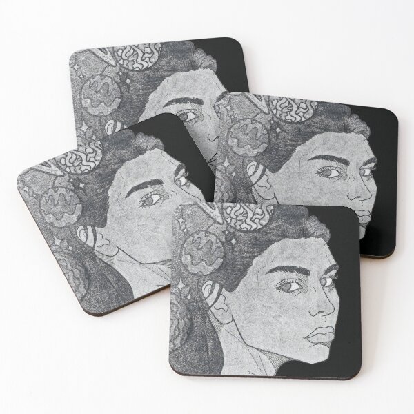 Item preview, Sacred Starry Universe In Her Cosmic Head |Pencil Drawing| DEMONSIZED designed and sold by Demonsized.
