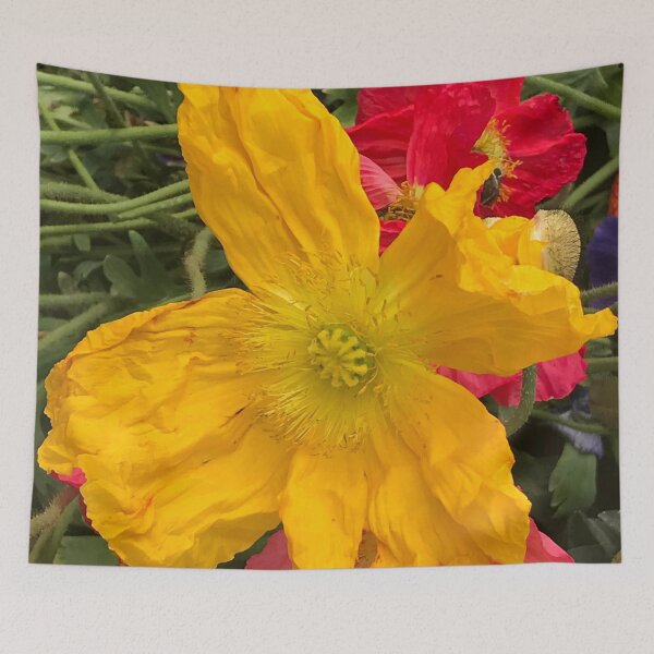 Item preview, Entertainingly Unique Avant-Garde Yellow Flower In Garden designed and sold by DEC02.