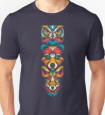 Forest Animals Totem Unisex T-Shirt